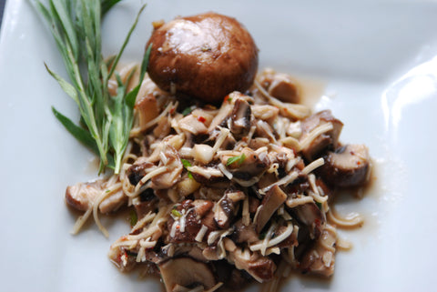 Matcha Mushroom Tarragon Ravioli - Dinner with clean eating
