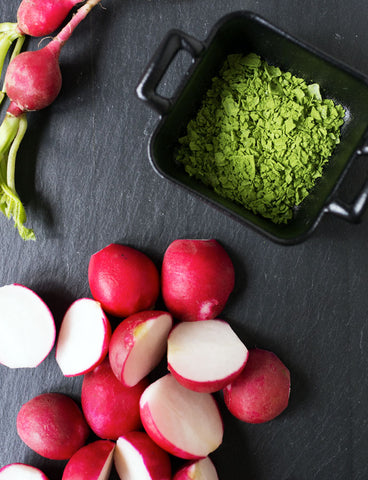 Radishes and Matcha Sea Salt