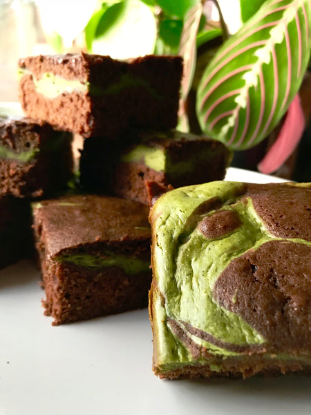 Matcha Green Tea Swirl cheesecake brownie recipe