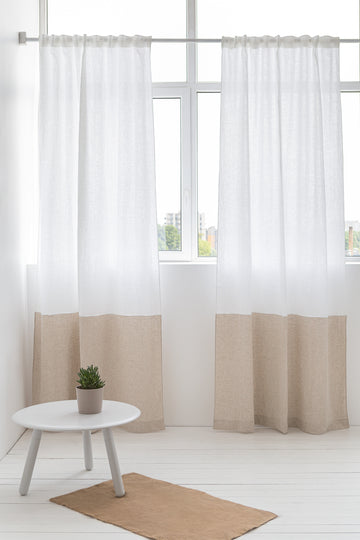 Linen Curtain Panel With Multi-functional Tape