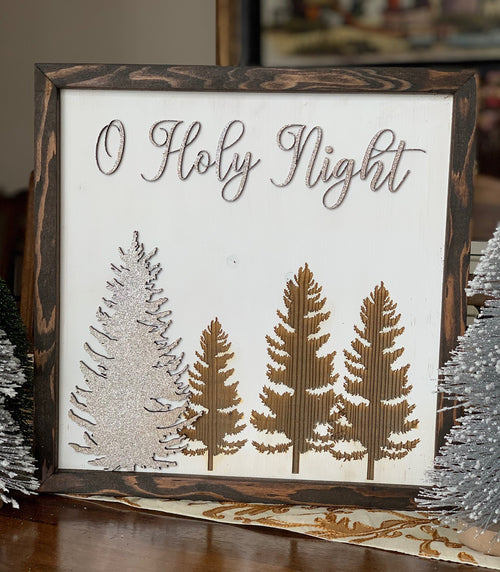 Oh Holy Night I 11x16 inch Wood Sign