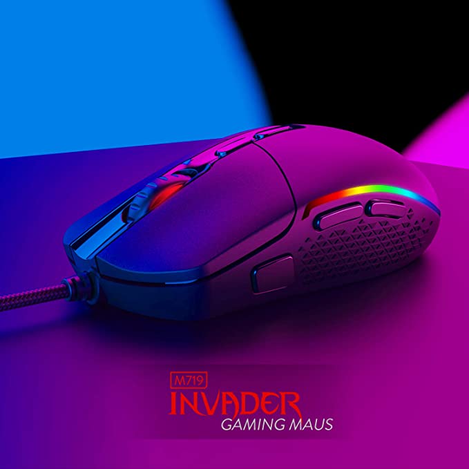 Redragon M719 INVADER Gaming Mouse with Fire Button, 7 Programmable Buttons, RGB Backlit, 10,000 DPI - Redragon Pakistan