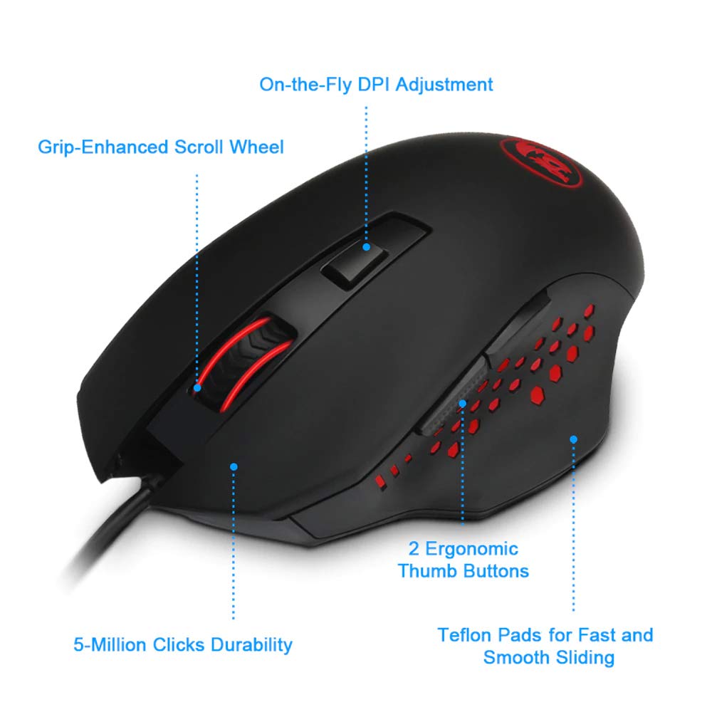 Redragon M610 GAINER 3200 DPI, 7 Buttons Gaming Mouse - Redragon Pakistan