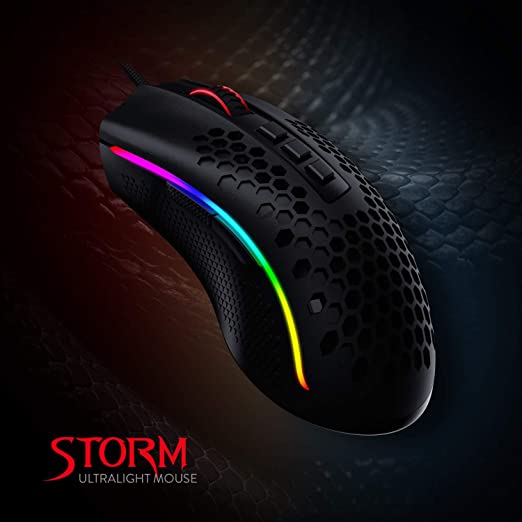 Redragon M808 STORM LUNAR Lightweight RGB Gaming Mouse with 12400 DPI, 7 Programmable Buttons - Redragon Pakistan 