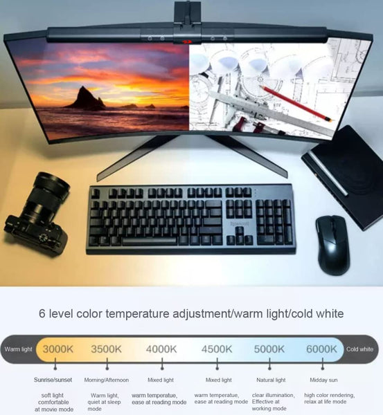 Redragon GML-113 Beryl Monitor Light, E-Reading LED Computer Screen Bar