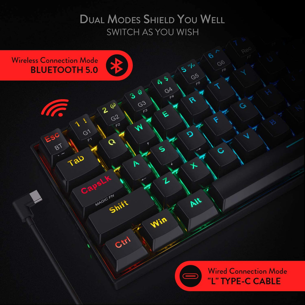 Redragon K530 RGB Draconic Wireless Mechanical Gaming Keyboard with Tactile Brown Switches - Redragon Pakistan