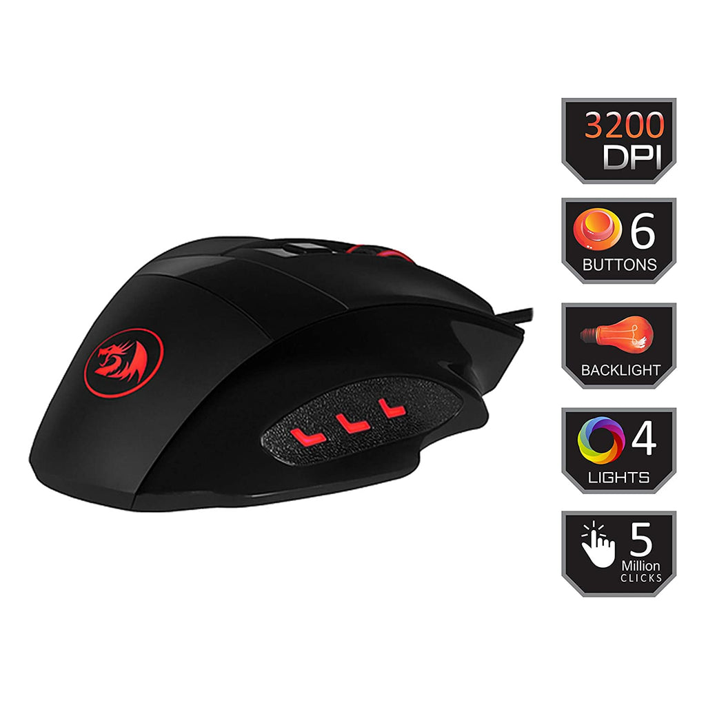 Redragon M609 PHASER 3200 DPI Gaming Mouse - Redragon Pakistan