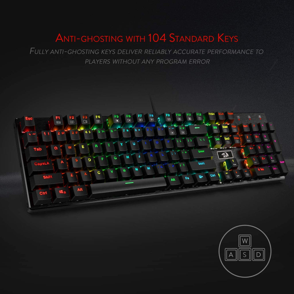 Redragon K556 DEVARAJAS RGB Mechanical Gaming Keyboard with Brown Switches - Redragon Pakistan