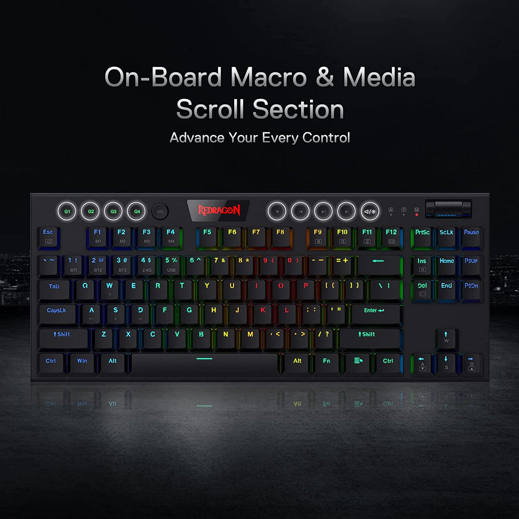 Redragon K621 HORUS TKL RGB Wireless Mechanical Gaming Keyboard - Redragon Pakistan