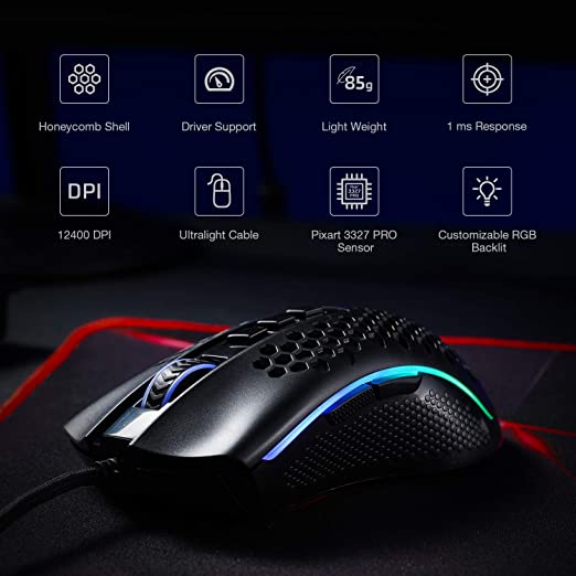 Redragon M808 Storm Lightweight RGB Gaming Mouse best price in Pakistan