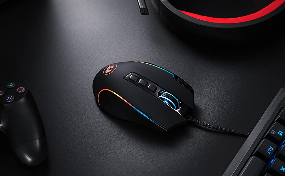 Redragon M612 PREDATOR RGB 8000 DPI Gaming Mouse with Rapid Fire Button - Redragon Pakistan