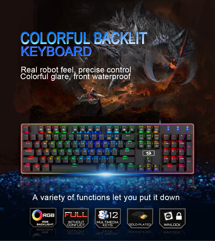Redragon K595 Ratri Silent RGB Mechanical Gaming Keyboard price in Pakistan