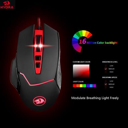 Redragon M907 Inspirit 14400 DPI Gaming Mouse - Pakistan