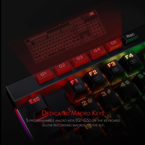 Redragon K580 VATA RGB Backlit Mechanical Gaming Keyboard - Redragon Pakistan