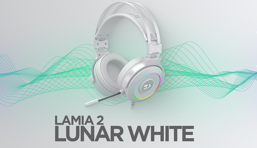 Redragon H320W LAMIA 2 RGB 7.1 Gamign Headset with Noise-Cancellation - Redragon Pakistan