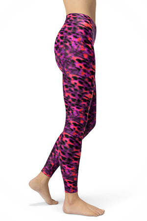 Neon Leopard Yoga Pants