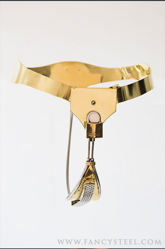 Gold chastity belt – Fancy Steel