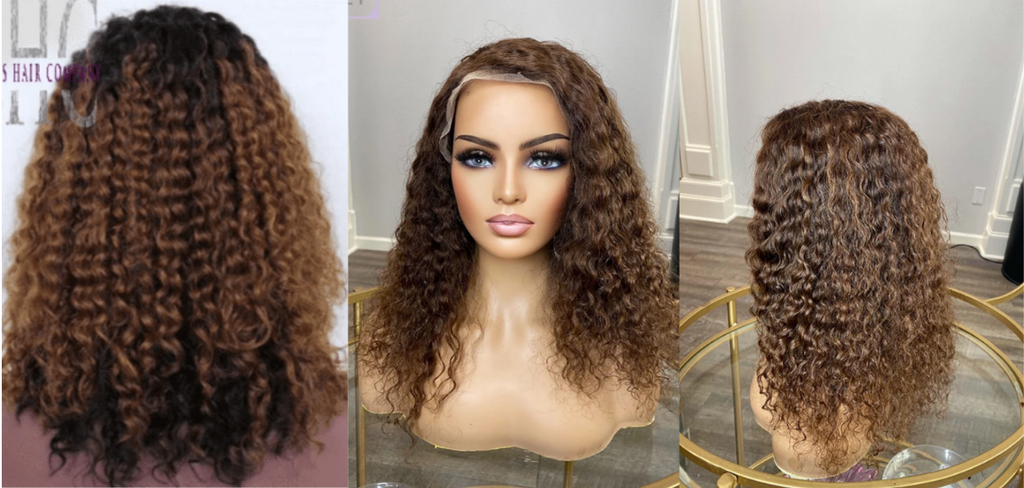 Curly Lace wig for sale - Curly lace frontal wig, Girl with naturally curly hair straightened, silk or lace, curly wigs, wavy wigs, where to get curly wigs, human hair wigs