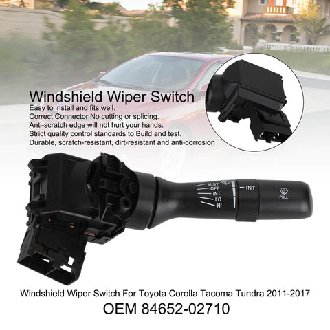 2011-2017 Toyota Corolla Tacoma Tundra Windshield Wiper Switch 84652-02710