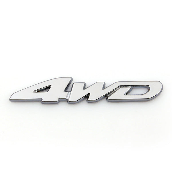 3D Car Emblem Badge Sticker Decal Metal 4WD Sliver For SUV 4X4