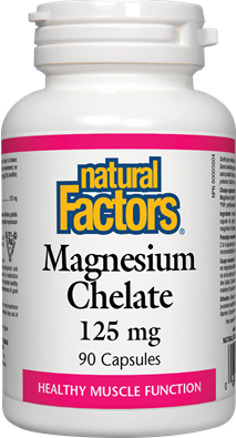 Buy Natural Factors Chelate 125 mg 90 Capsules - With Free in USA. Reviews, Ingredients, Benefits at Vitasave US.