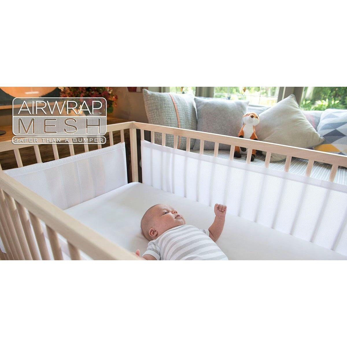 airwrap breathable cot bumper