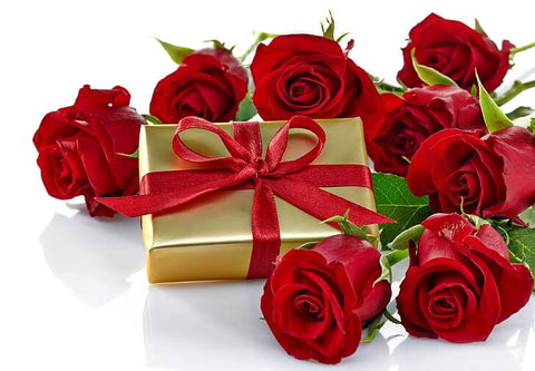 Red Rose with gift box for Valentine's Day