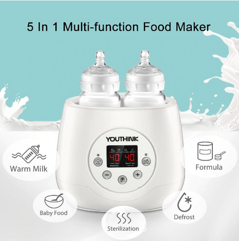 5 in 1 Milk Warmer Heater with Double Bottle Sterilizer