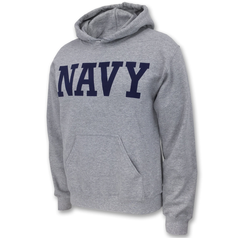 navy and navy hoodie