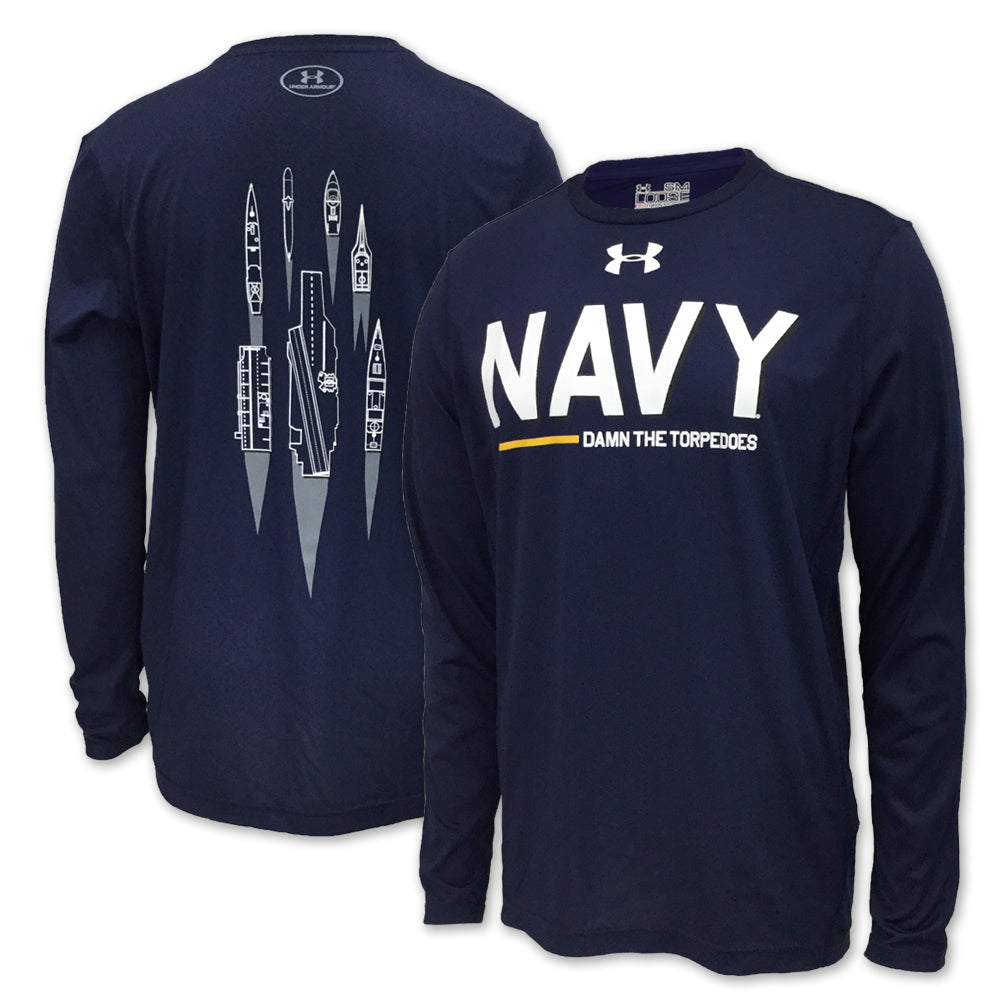 navy blue long sleeve under armour