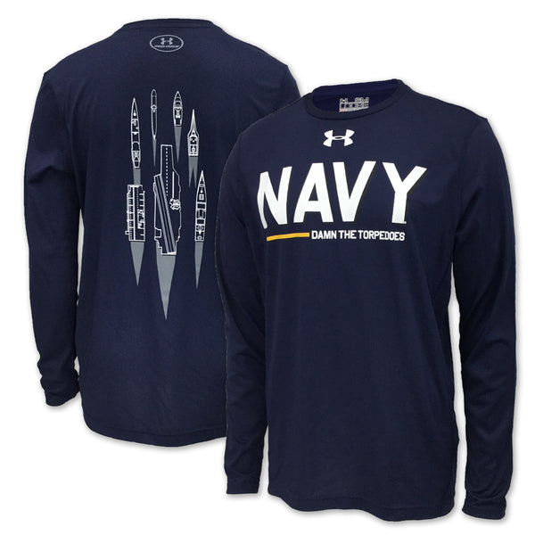 líder Caballero amable Dejar abajo U.S. Navy T-Shirts: Navy Under Armour Limited Edition Ship Long Sleeve  T-Shirt in Navy | Men's T-Shirts