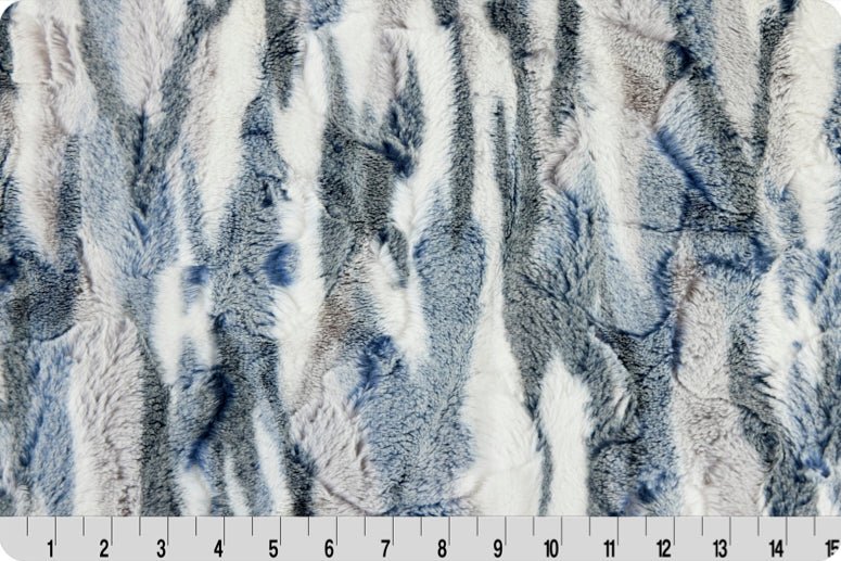 Shannon Fabrics Luxe Cuddle Frosted Himalayan Navy Minky Fabric