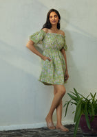Alula Green Off Shoulder Dress