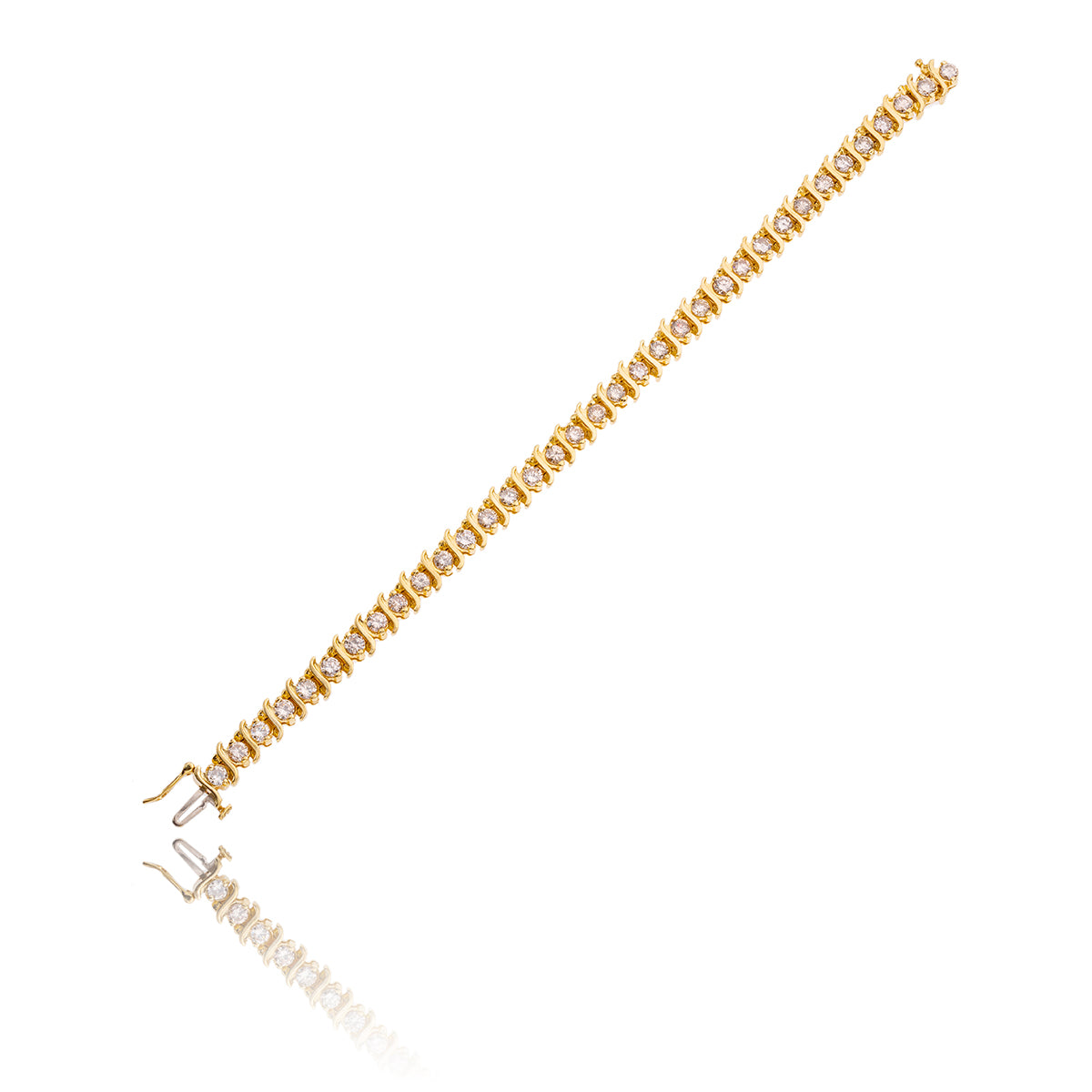 14K Yellow Gold Diamond Tennis Bracelet - Estate Originals product image