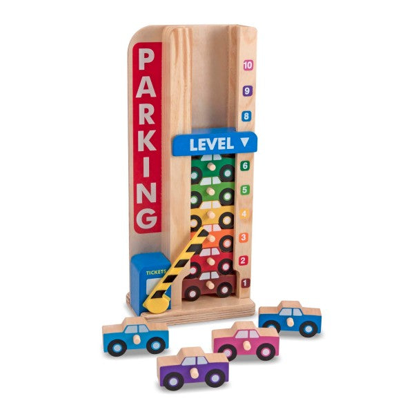 An image of Melissa & Doug Stack & Count Parking Garage