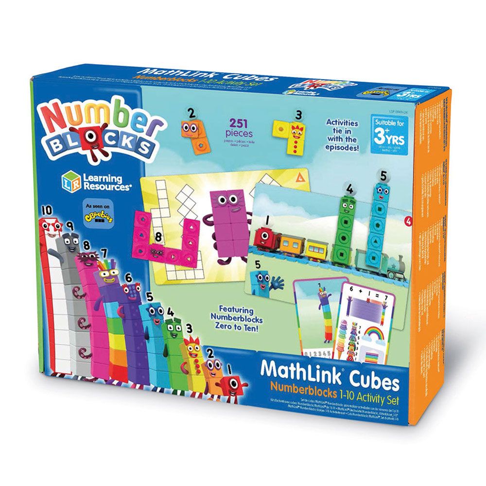 An image of Mathlink Cubes Numberblocks 1-10 Activity Set