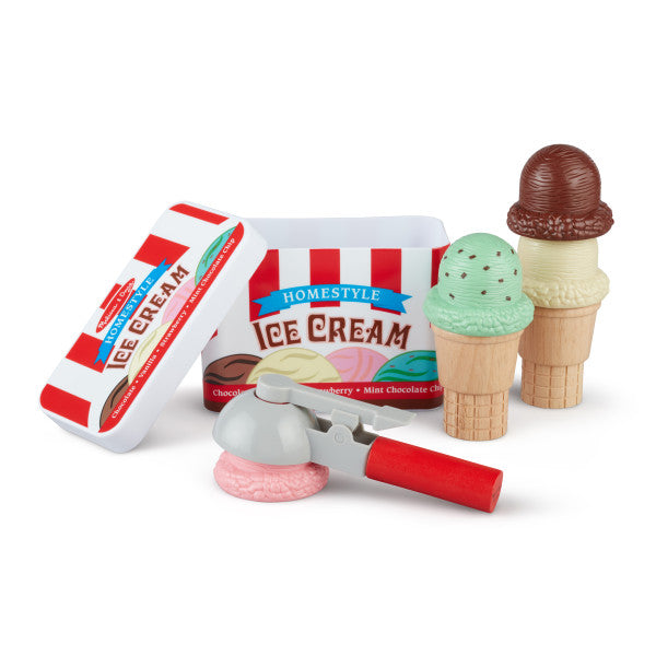 An image of Melissa & Doug Scoop & Stack Ice Cream Cone Play Set