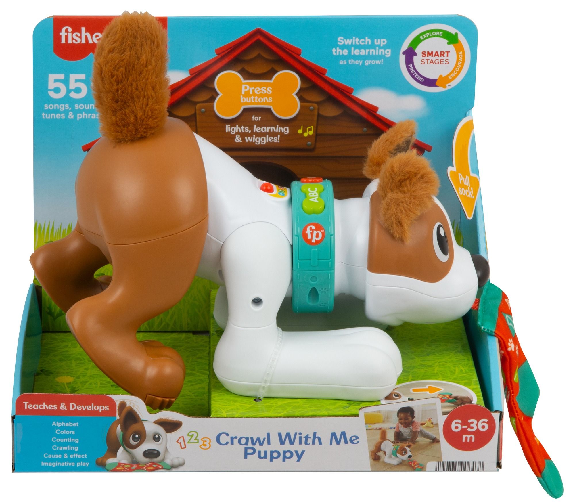 An image of Fisher Price 123 Crawl With Me Puppy