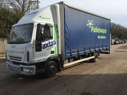 national delivery of landscaping products by tail-lift lorry