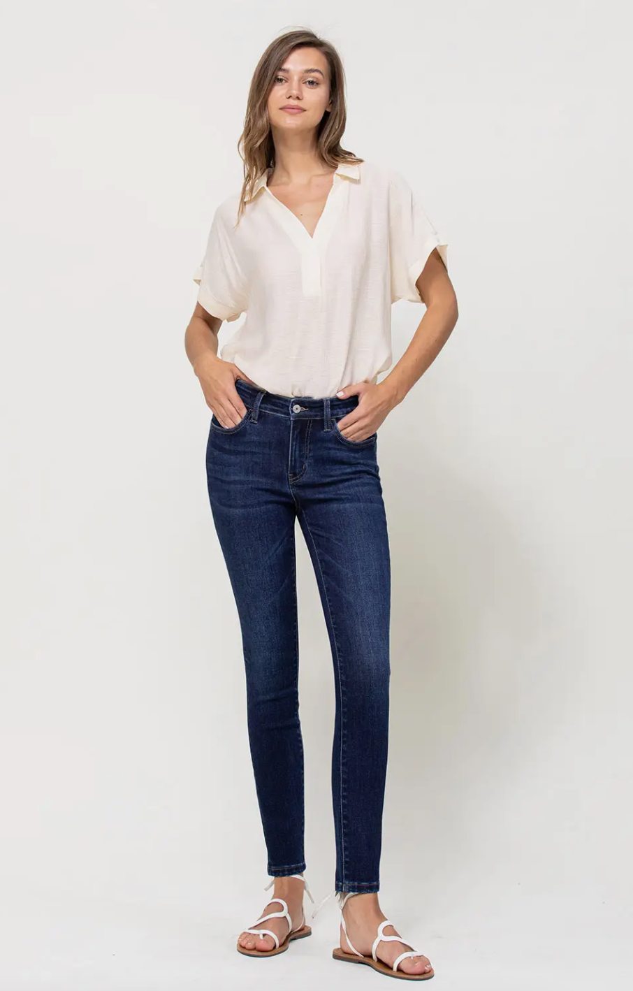 The Staple Skinny Jeans by Vervet - Dark Wash | The Afterglow Boutique ...