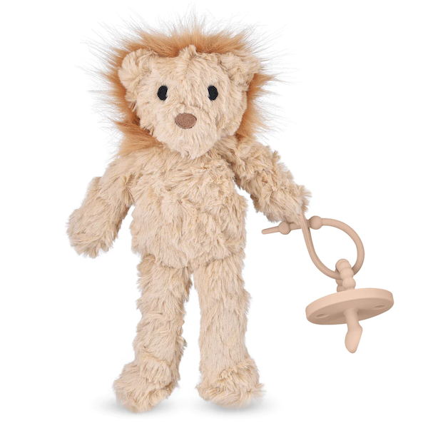 lion baby lovey with paci holder