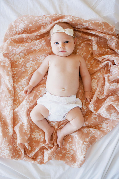 baby girl valentines day floral blanket