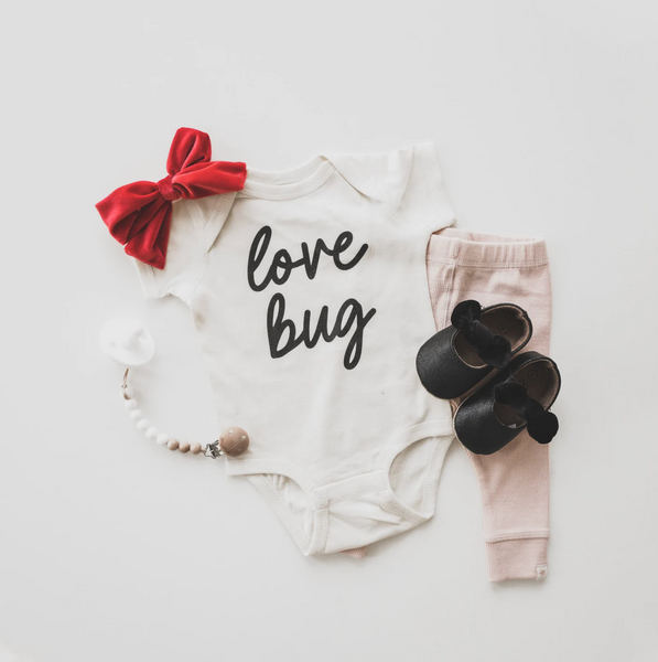 love bug valentines bodysuit