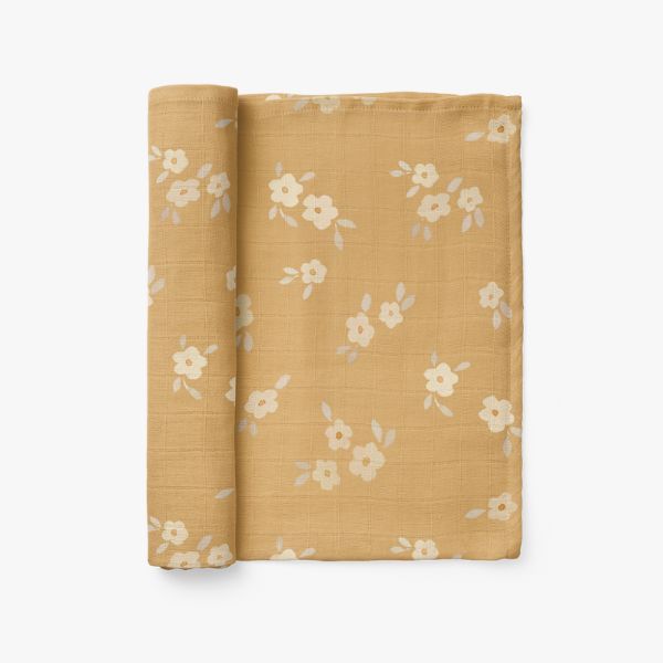 muslin blankets - watercolor floral buttercup