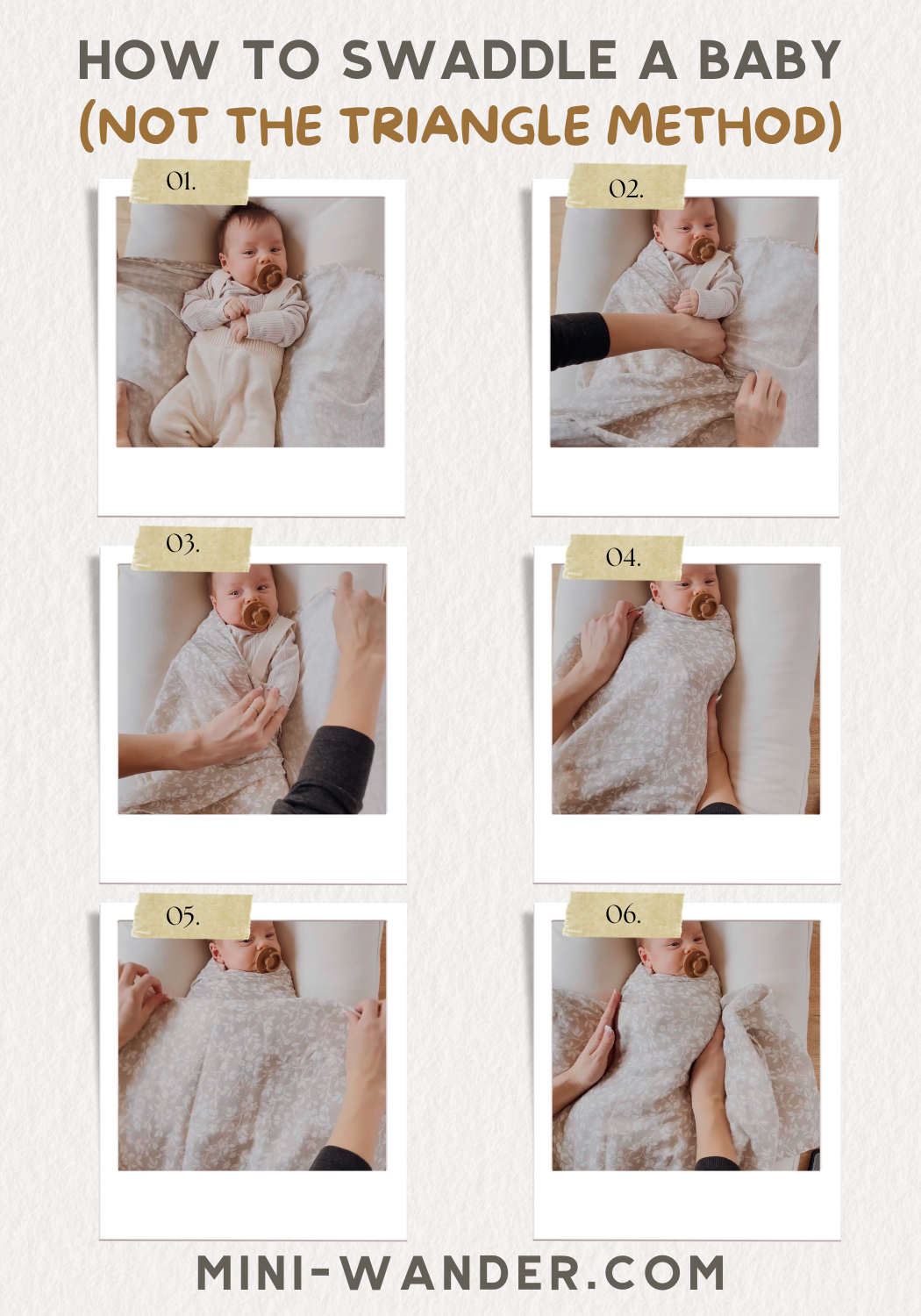 how to swaddle a baby steps