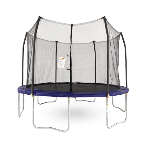 Round kids trampoline with blue spring pad