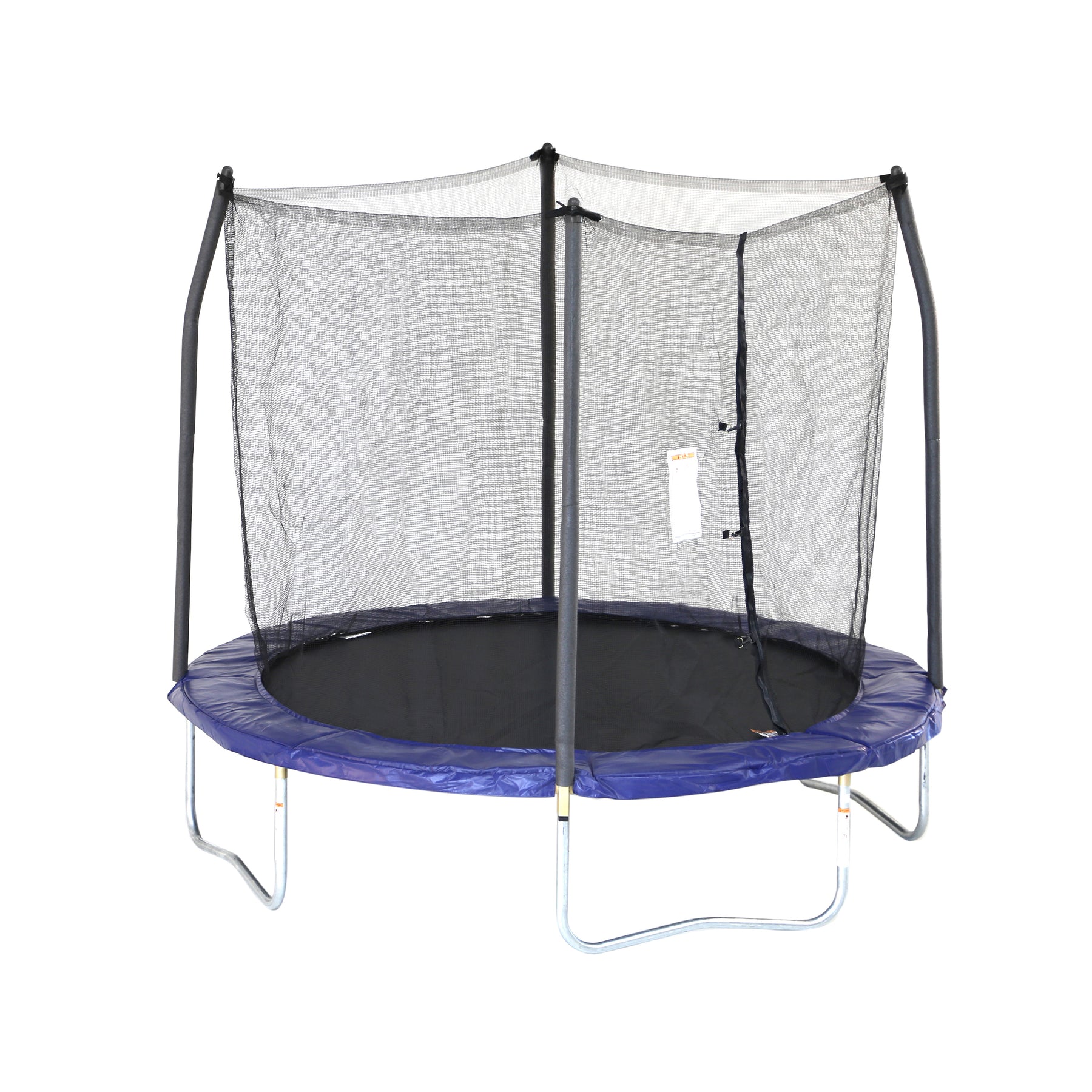 A Skywalker 8 ft Round Trampoline on a white backdrop.