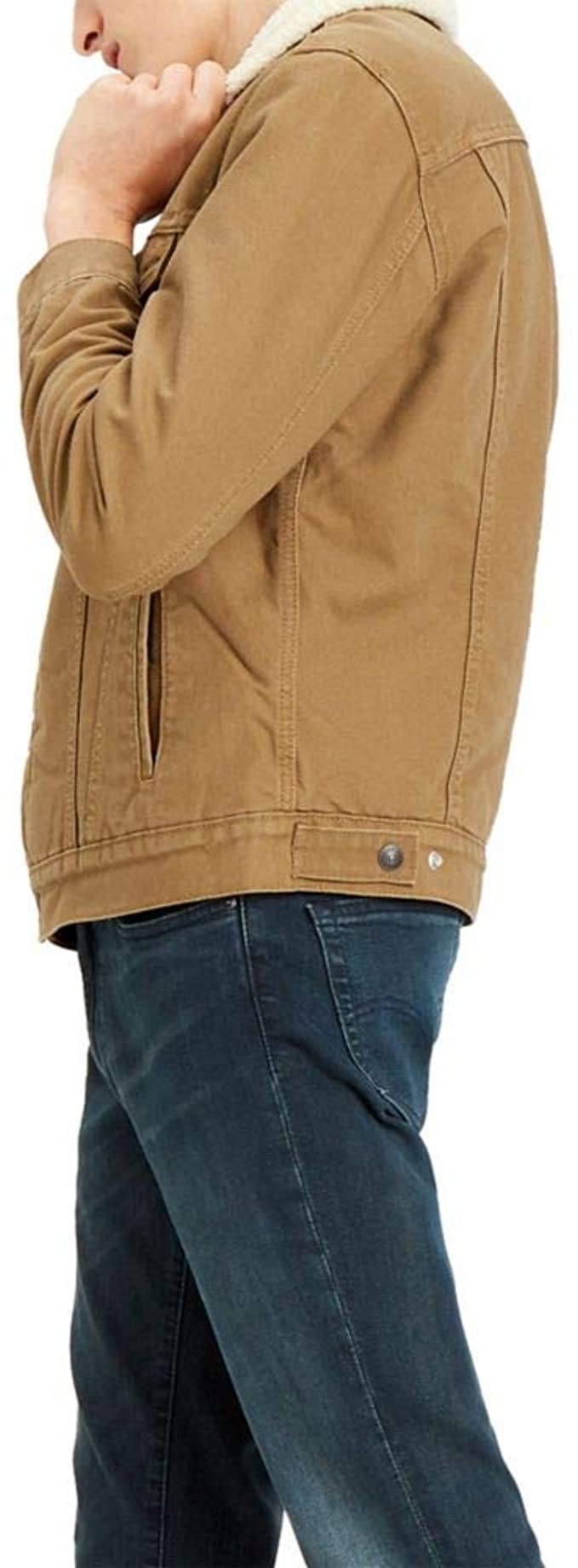 canvas sherpa trucker jacket