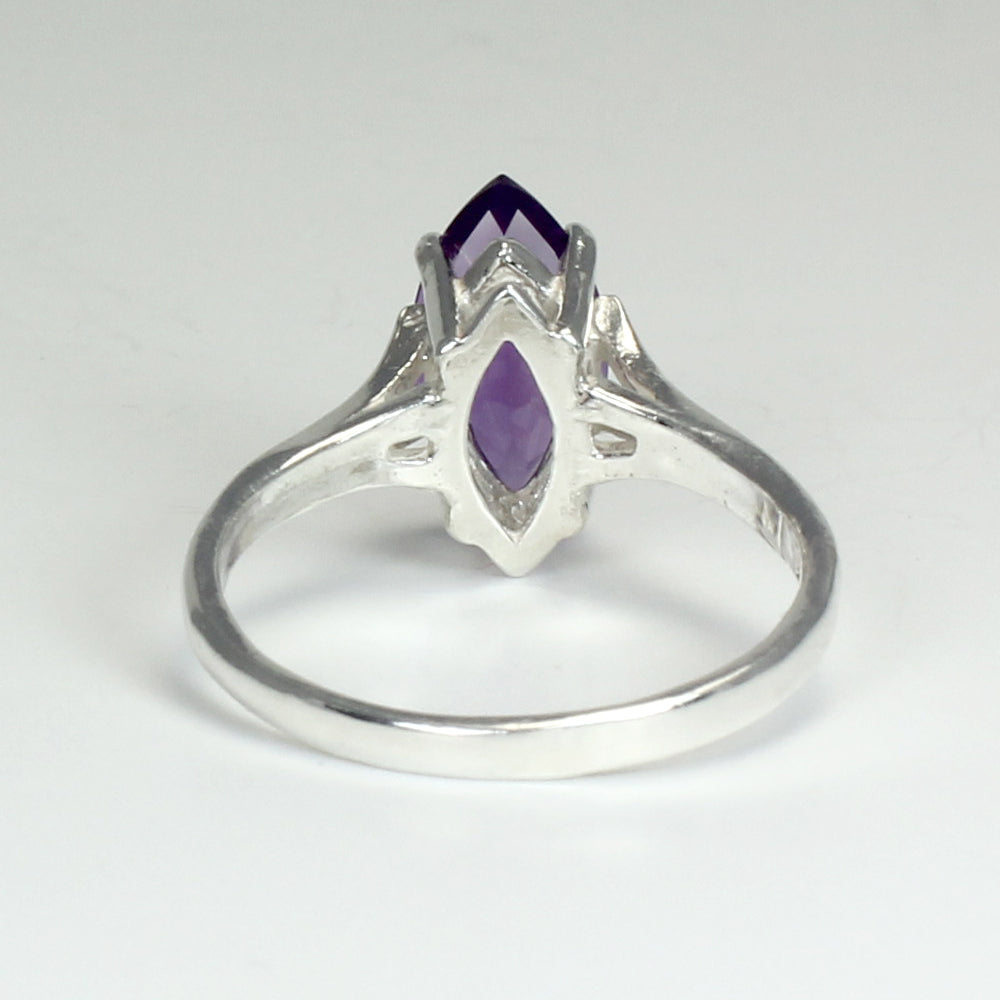 Natural African Amethyst Ring 925 Sterling Silver / 2.7 Ct. – TSNjewelry