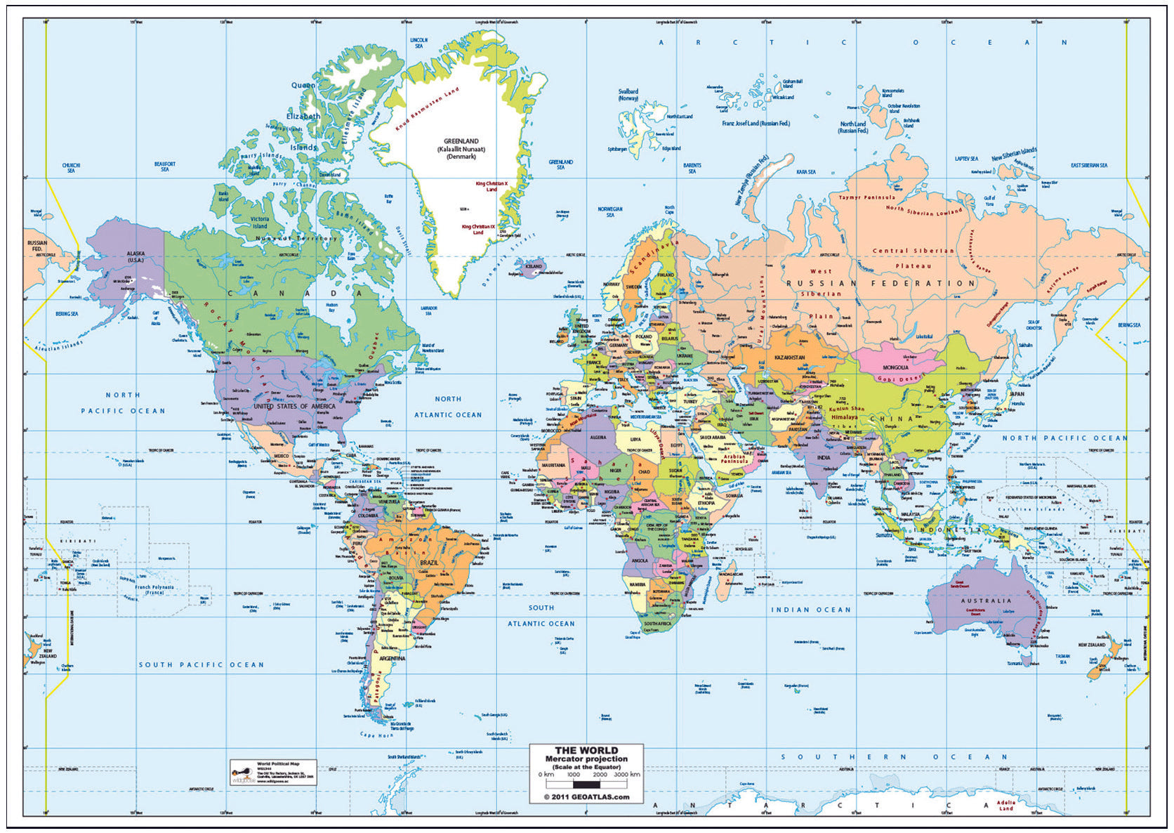 World Political Map - A1 laminated – Southern Cross Educational